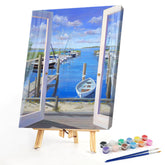#A Paint By Numbers for Kid Beginner Outside Door Seascape Home Decor Painting